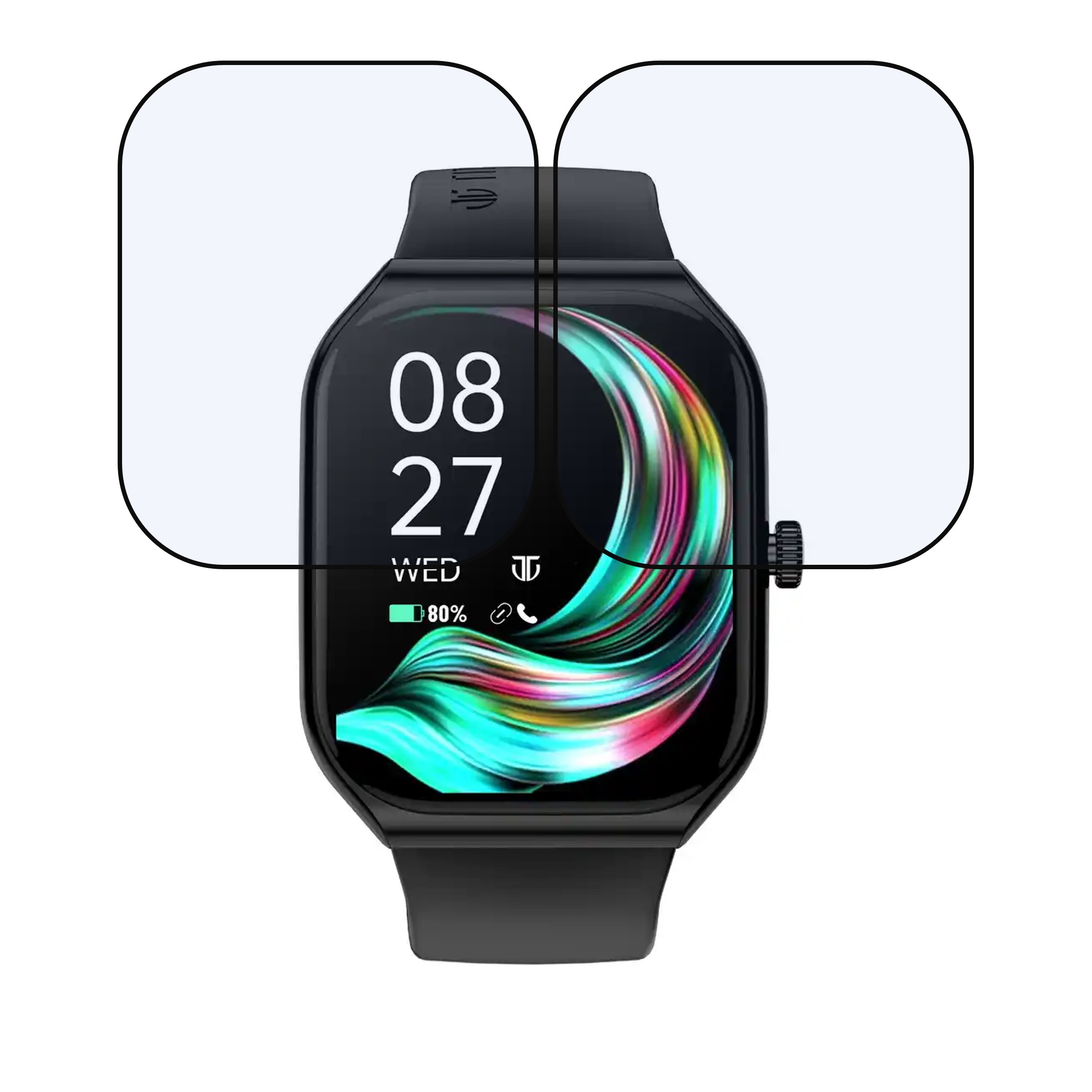 Titan Smart Watch 3.0 Compatible Smartwatch Screen protector Clear View Best Fit (Pack of 02) (Flexible Screen Protector)